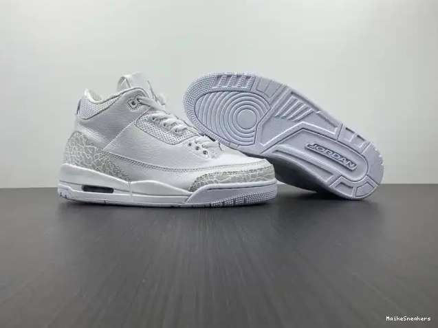 MaikeSneakers PS Retro 3 Jordan Air 'Triple White' 429487-111 0505